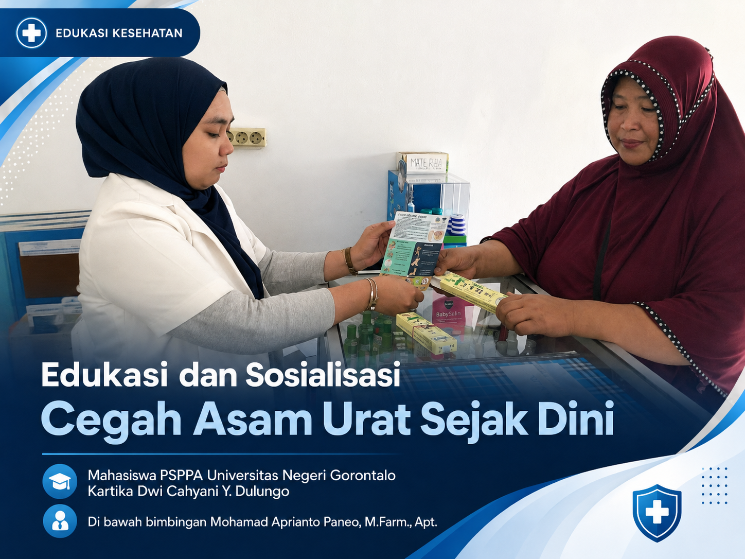 Mahasiswa Profesi Apoteker UNG Edukasi Masyarakat Melalui Gerakan “Cegah Asam Urat Sejak Dini”