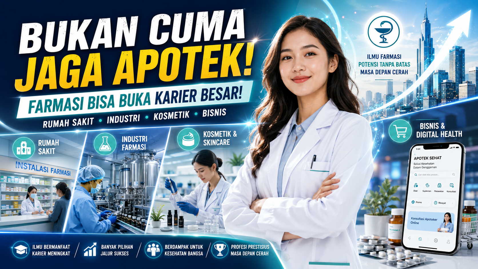 Bukan Cuma Jaga Apotek! Kuliah Farmasi Bisa Membuka Pintu Karier Besar, dari Rumah Sakit hingga Industri Kosmetik