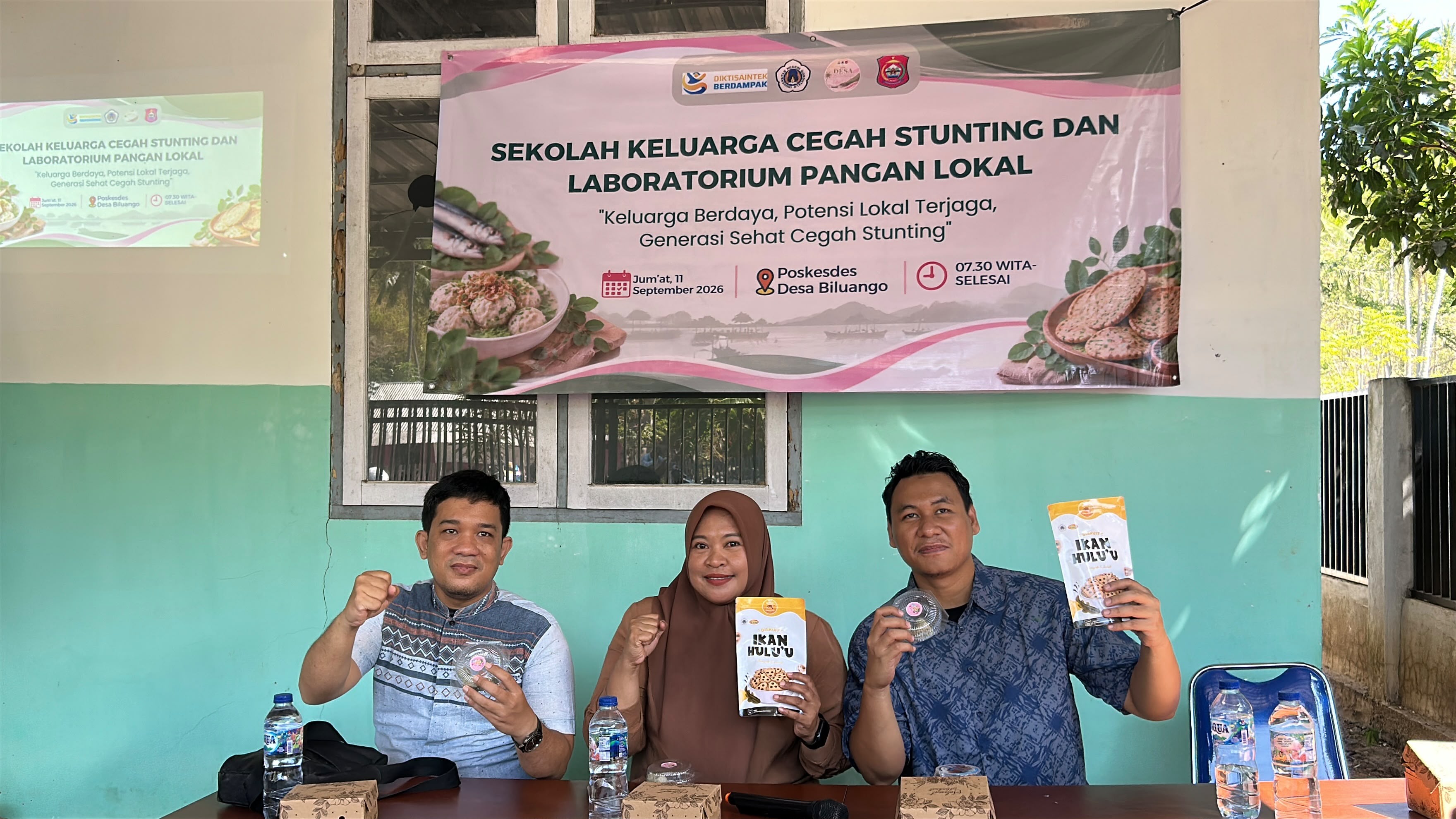 Dosen UNG dan Mahasiswa KKN Gelar Program Inti Cegah Stunting dan Olah Pangan Lokal di Desa Biluango